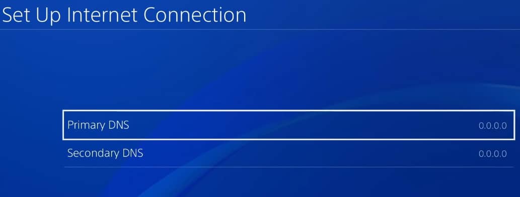 change DNS on PS4