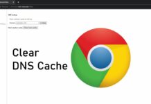 chrome clear dns cache