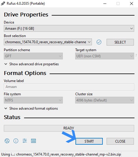 Create ChromeOS Flex bootable