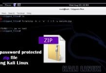 How to crack a password protected zip file using Kali Linux