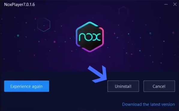 uninstall Nox player