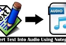 How To Convert Text Into Audio Using Notepad