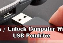 Lock and unlock your computer with a USB pendrive like a pro hacker