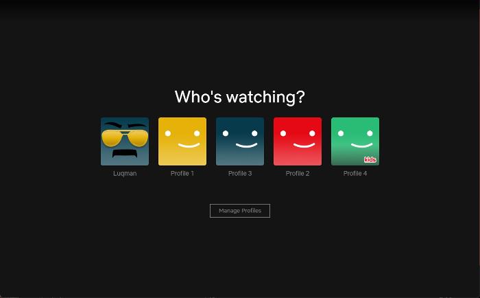 Select the Netflix Profile you are using