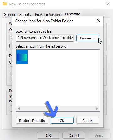 Change Folder Icons step