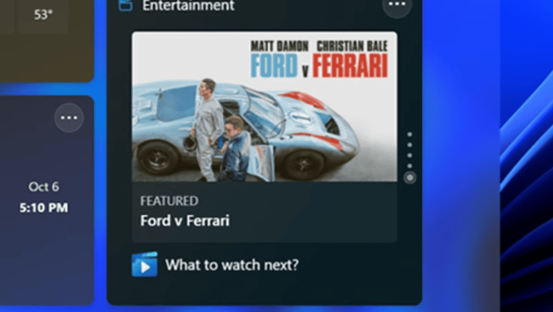 Entertainment Widget