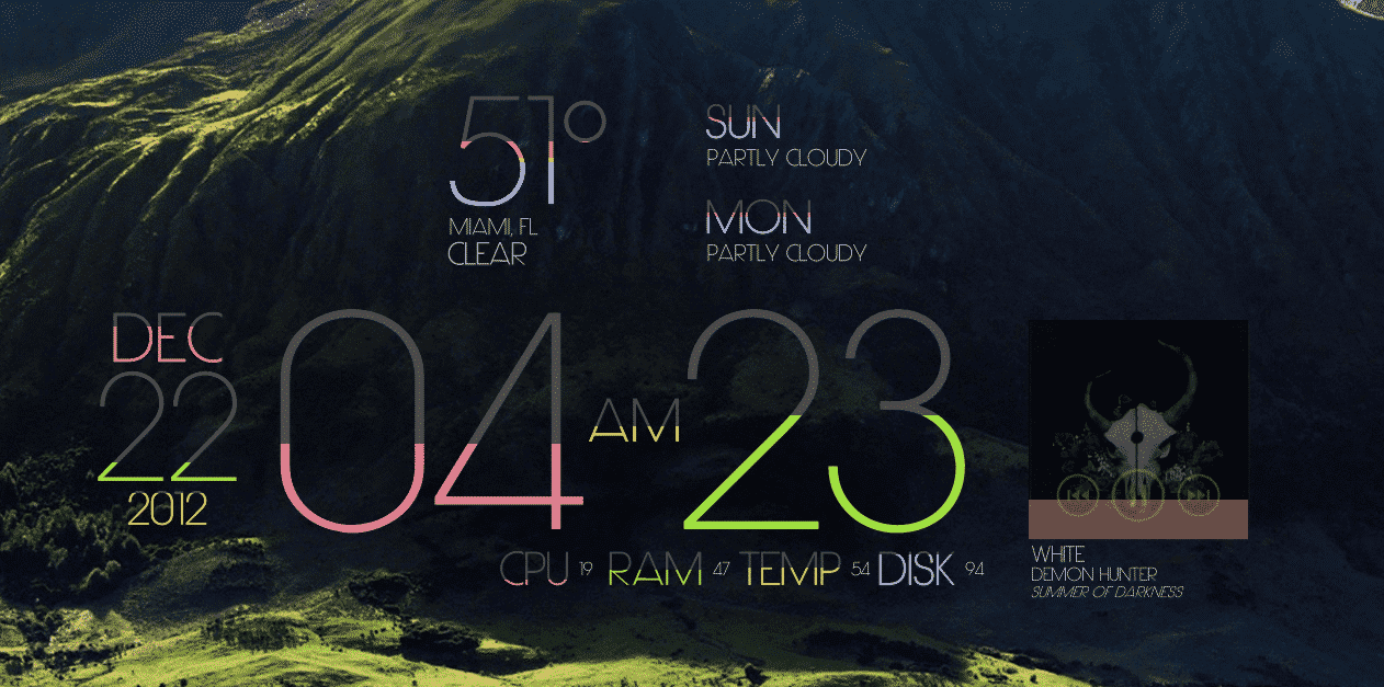 lim!t - best rainmeter skin for windows PC